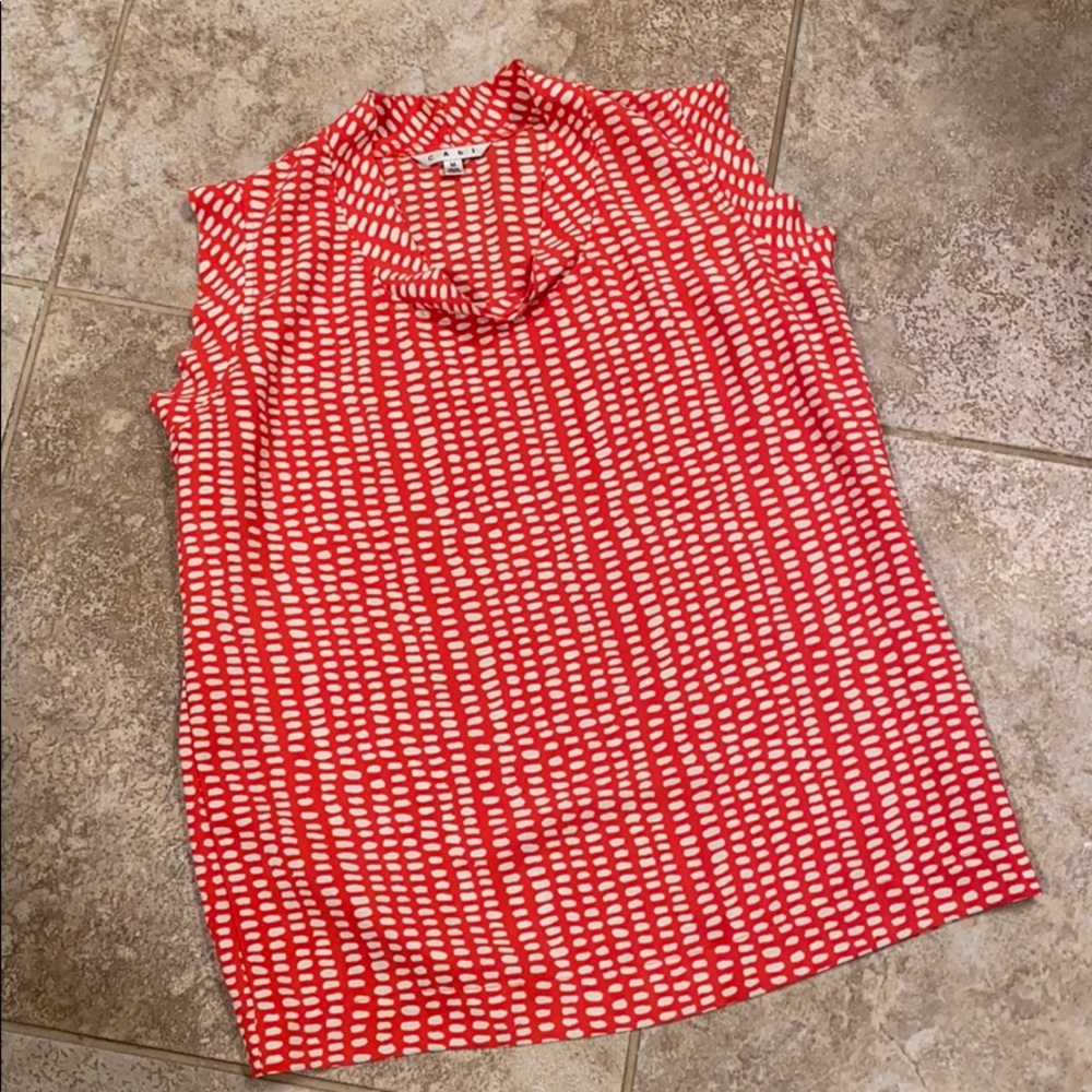 Super fresh red dot flounce shirt!